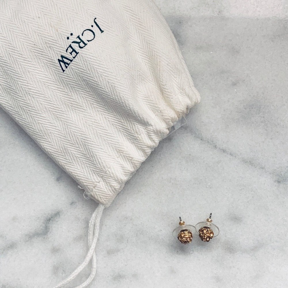 J.Crew  gold studded sphere  earrings